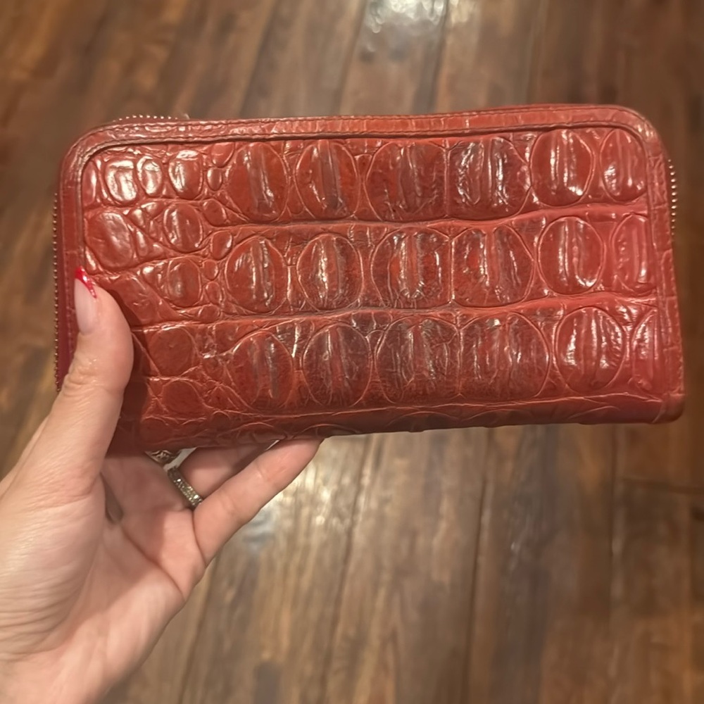 Red leather wallet Miu Miu